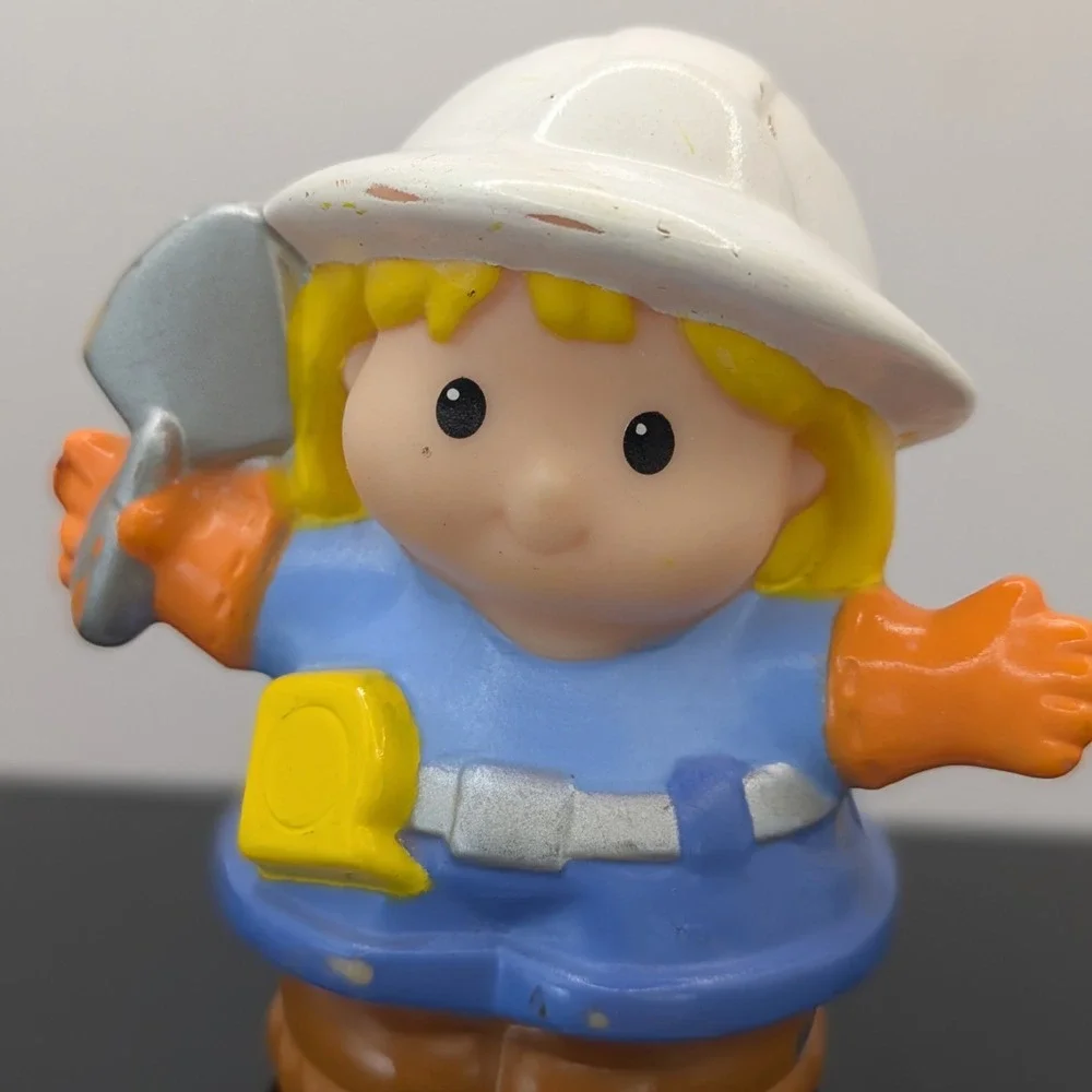 Fisher Price Little People Lot Of 7 Crossing Guard School Girl Boy Construction